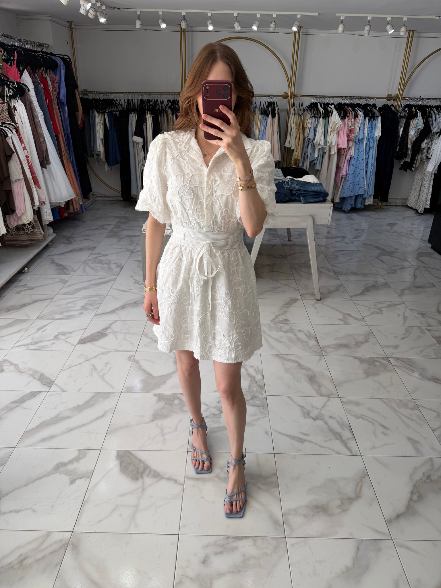 Vestido blanco flores