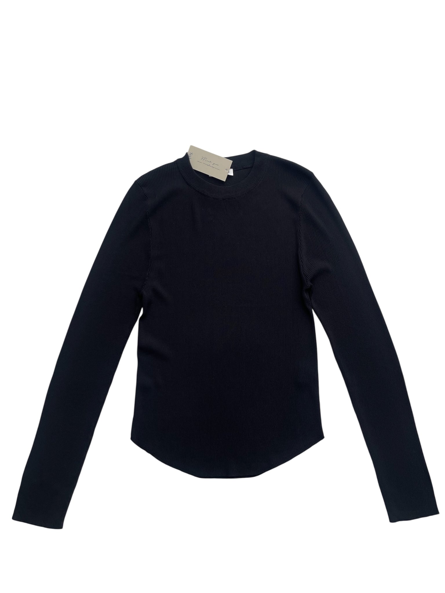 Blusa manga larga acanalada