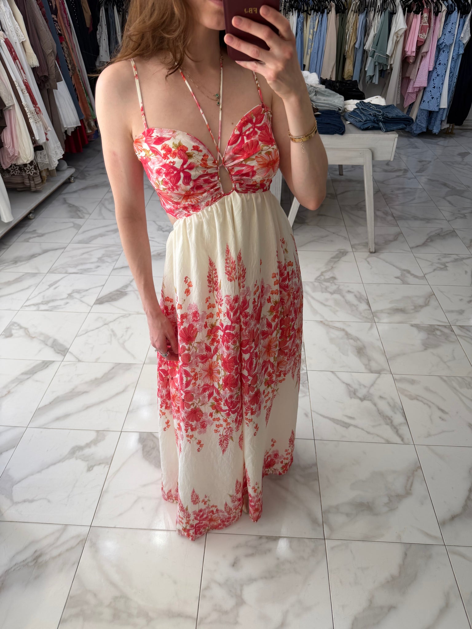 Vestido maxi floreado