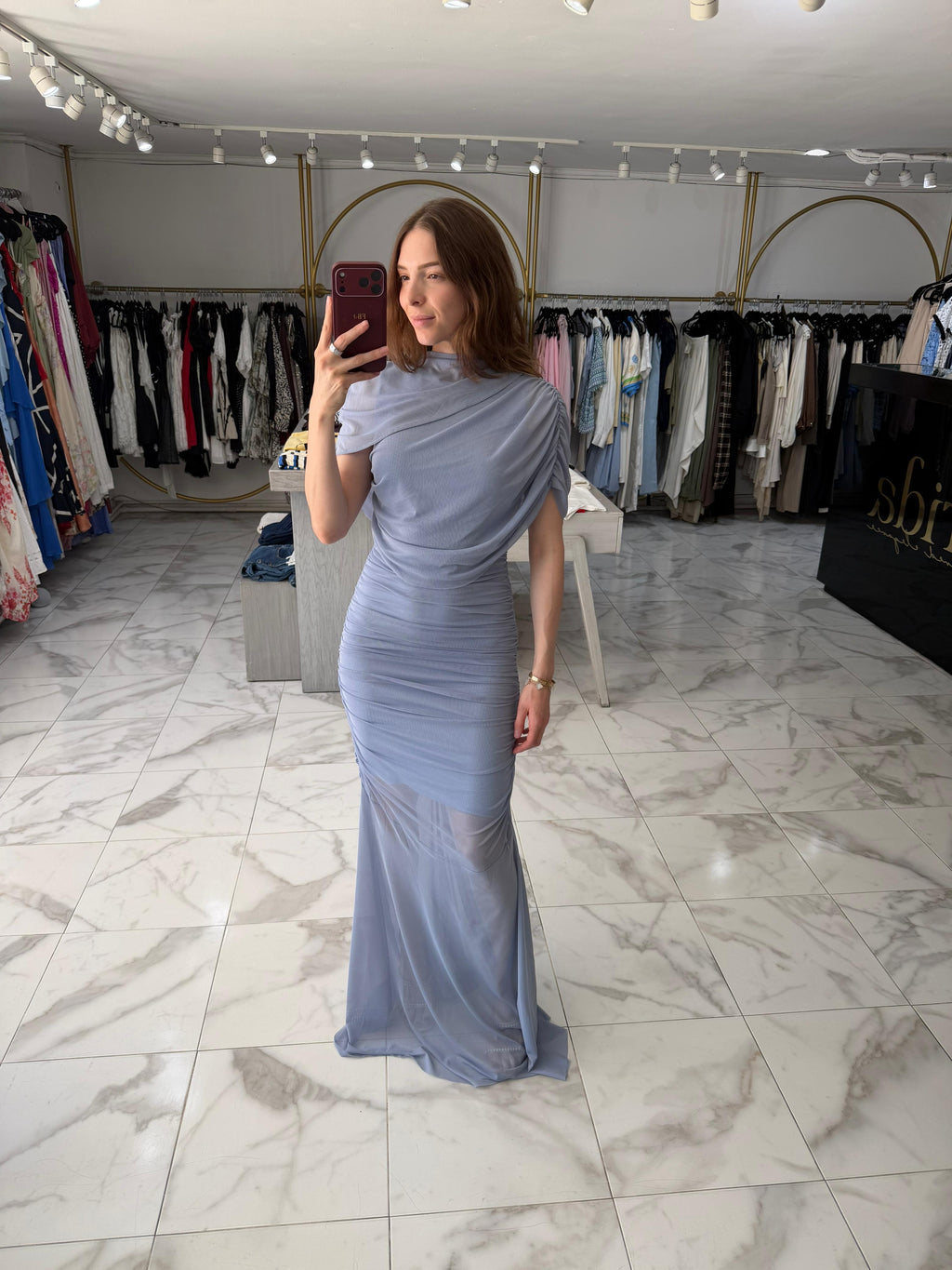 Vestido largo azul