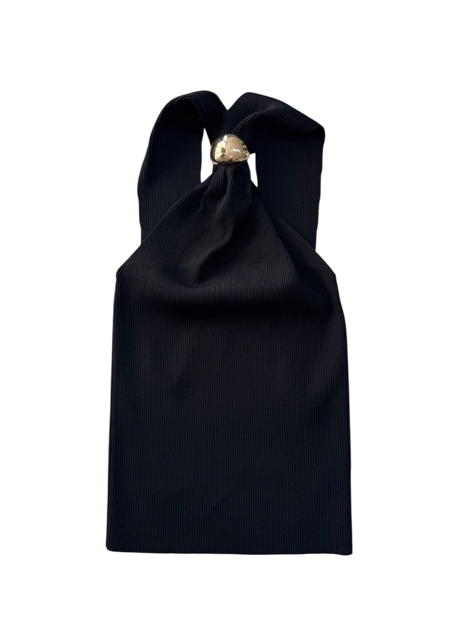 Blusa Halter detalle dorado