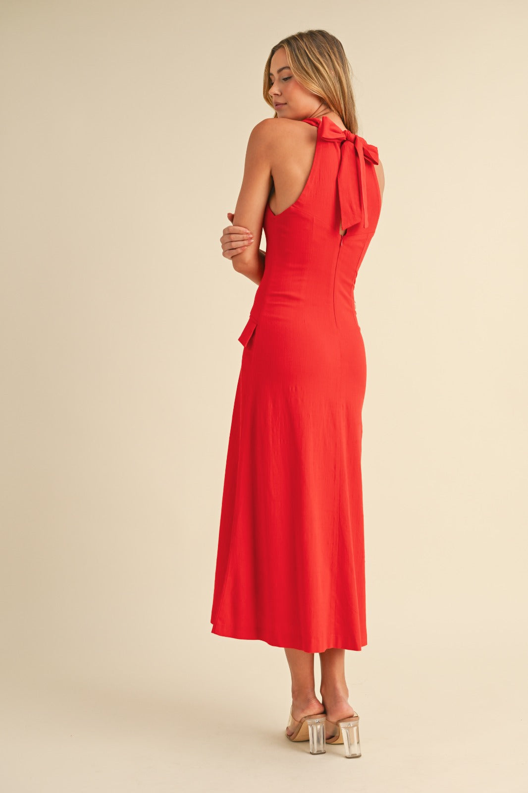 Vestido rojo midi