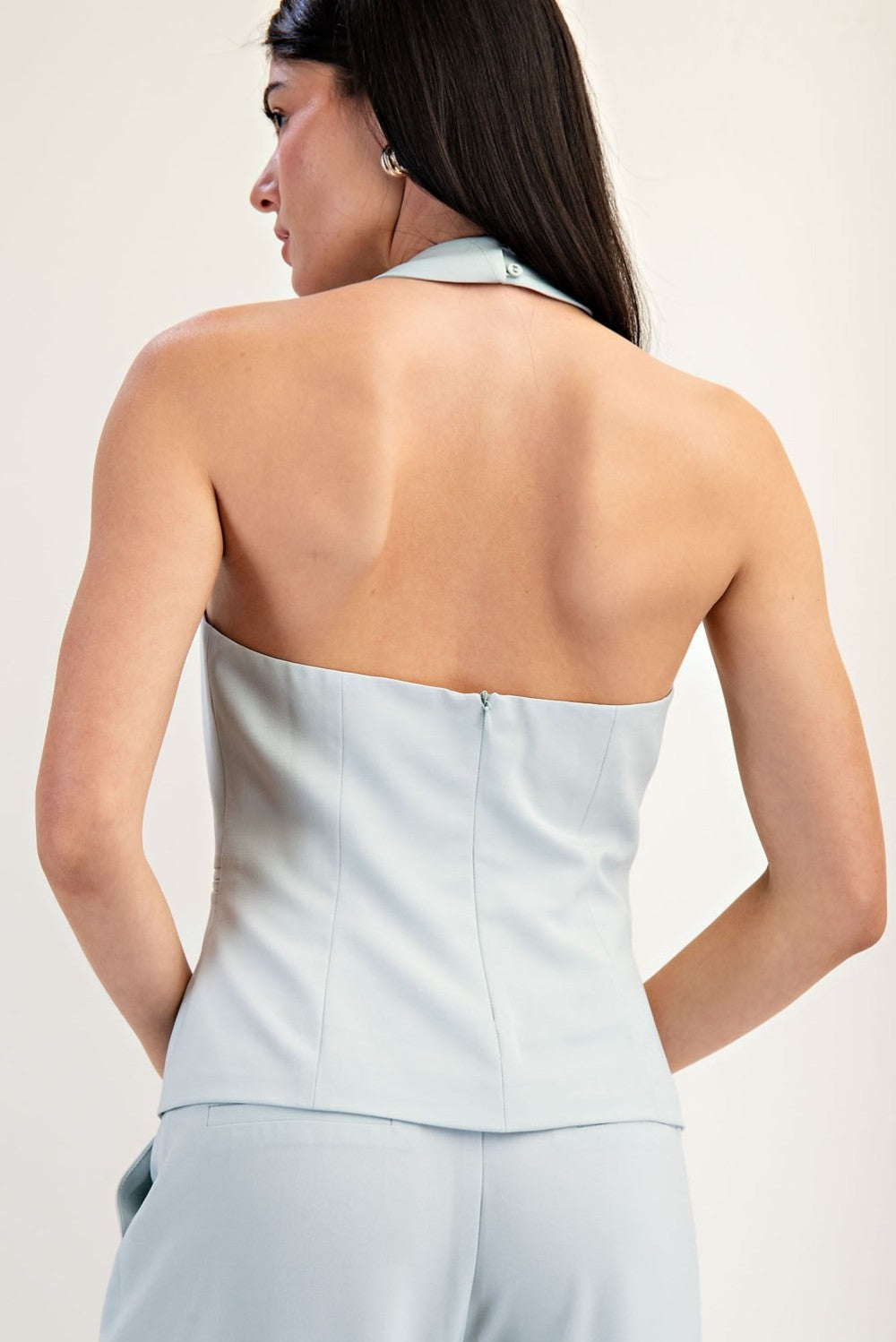 Chaleco halter menta