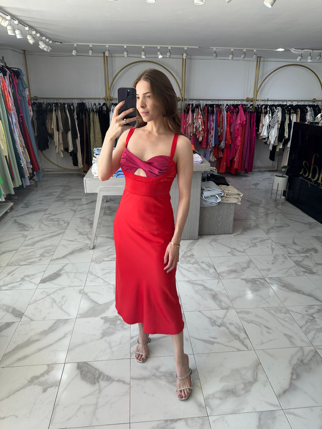 Vestido rojo midi