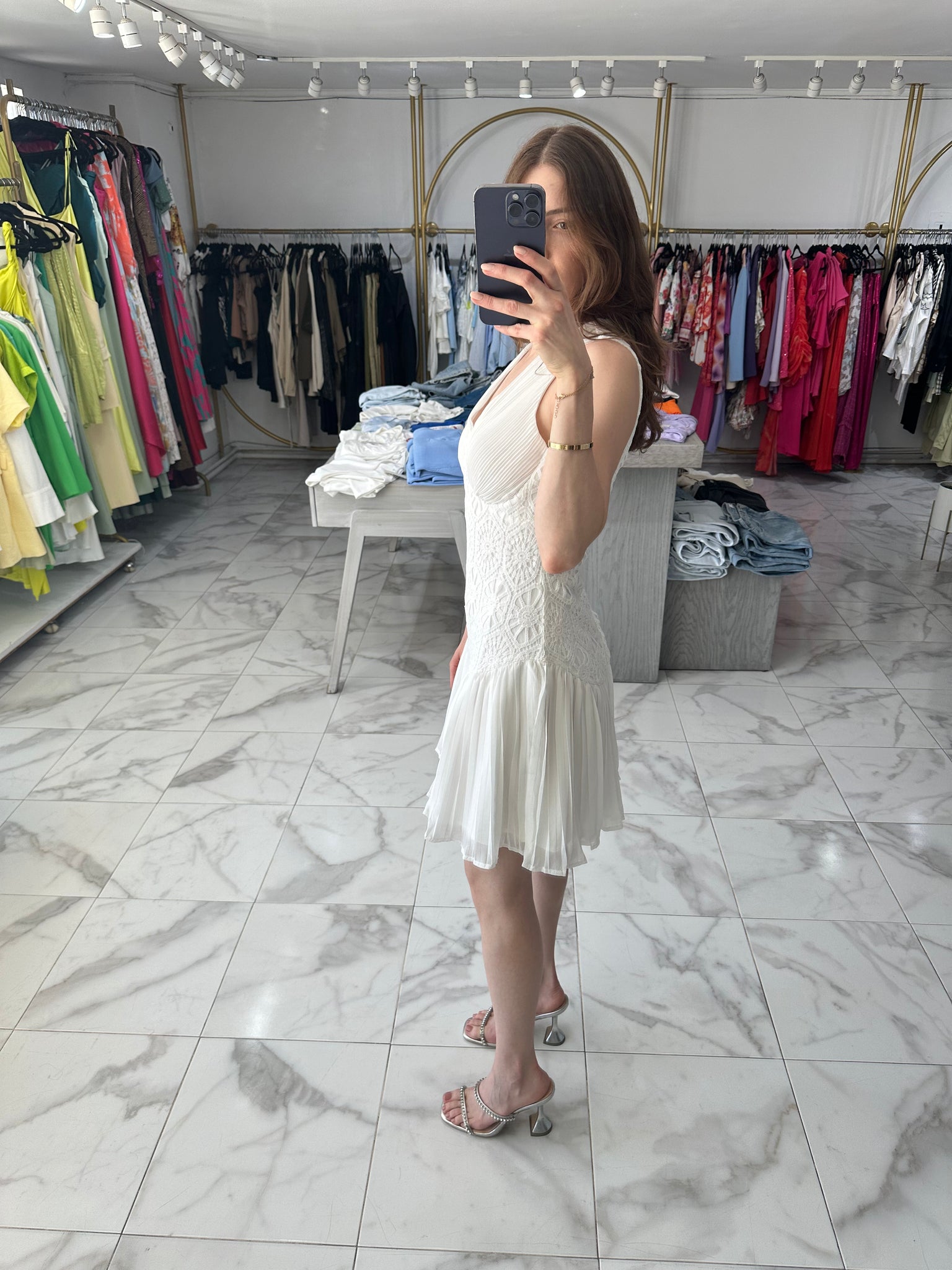 Vestido blanco tejido