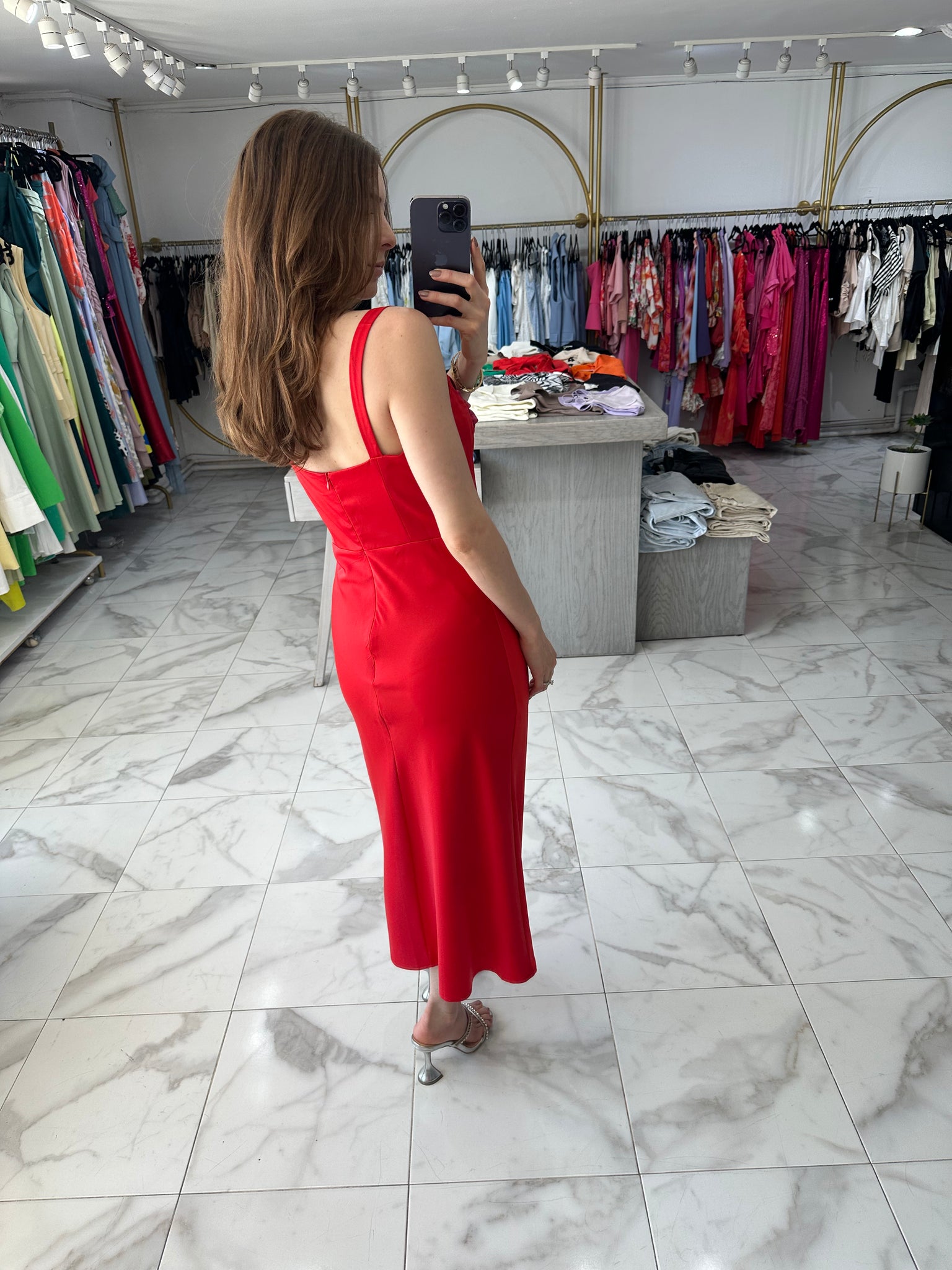 Vestido rojo midi