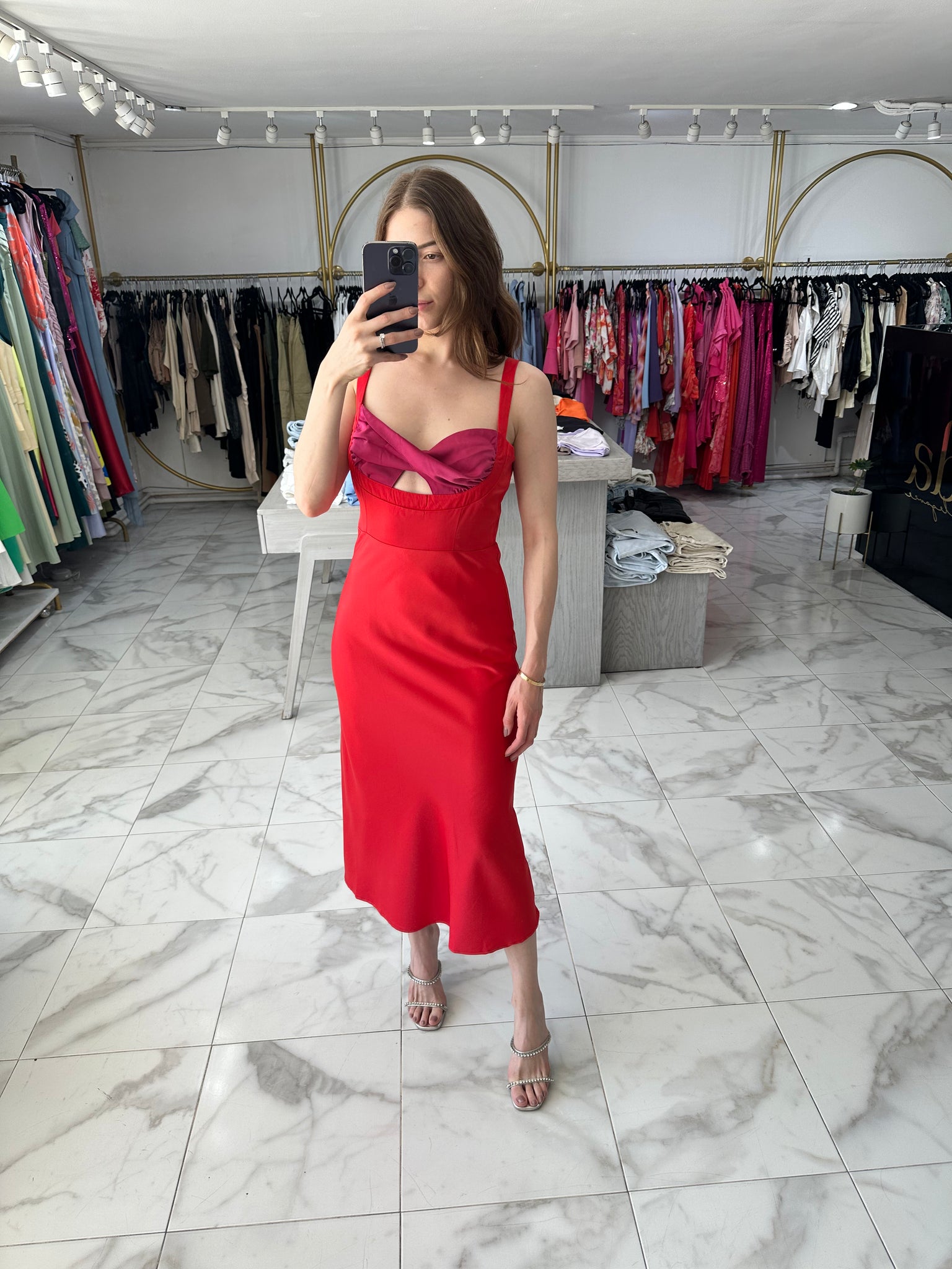 Vestido rojo midi